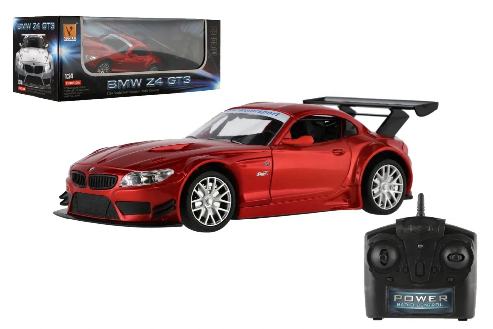 265800582 * Auto RC BMW Z4 plast 18cm 2,4GHz na dálk. ovládání na baterie se světlem v krabici 29x11x14cm