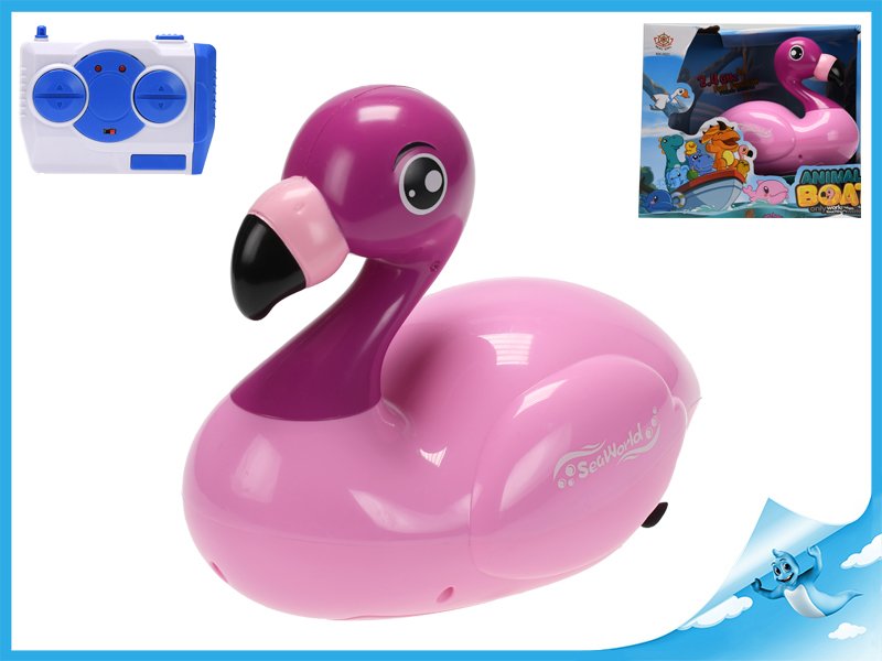Mikro R/C plameňák 20cm 2.4GHz plná funkce na baterie v krabičce