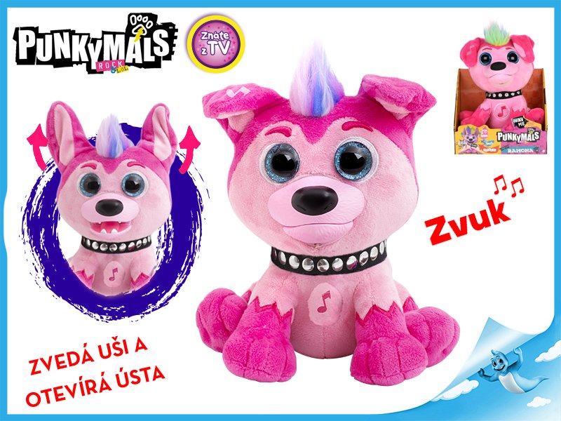 Mikro Traiding Punkymals plyšové zvířátko "Ramona" 21cm 