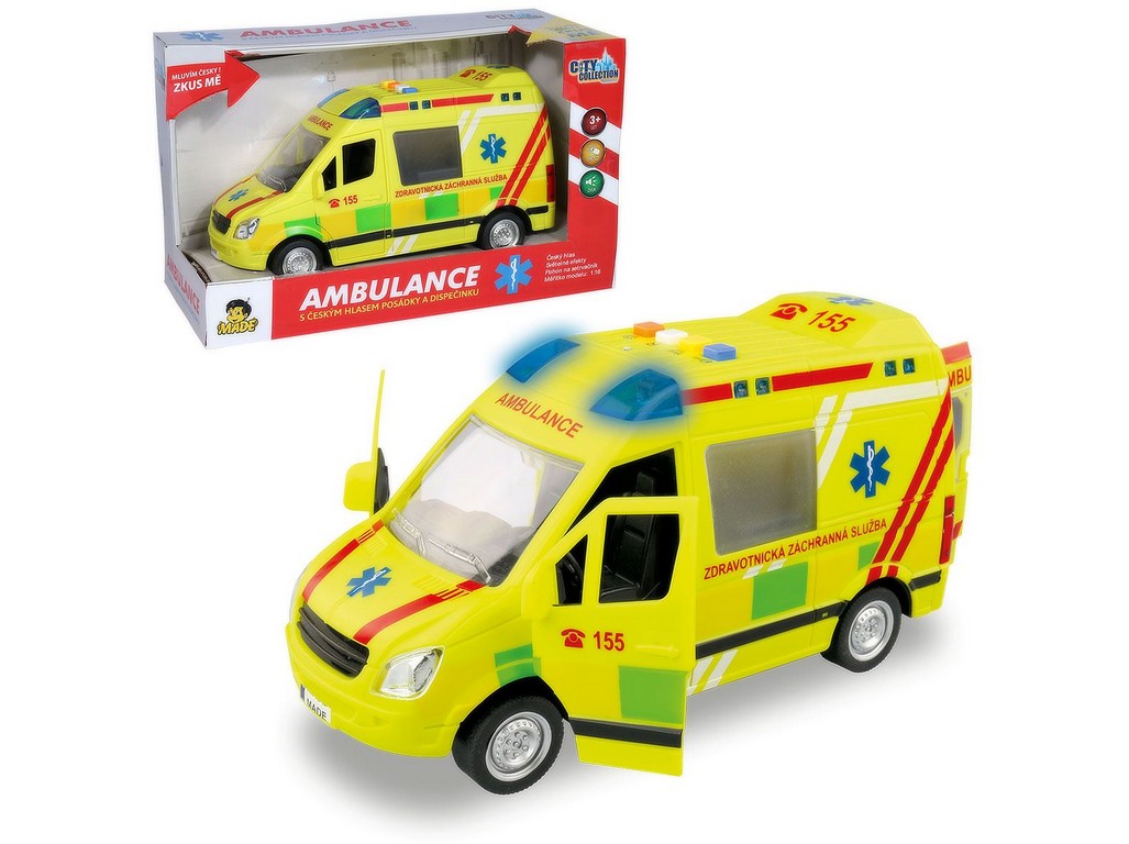 Ambulance, na setrvačník, se zvukem