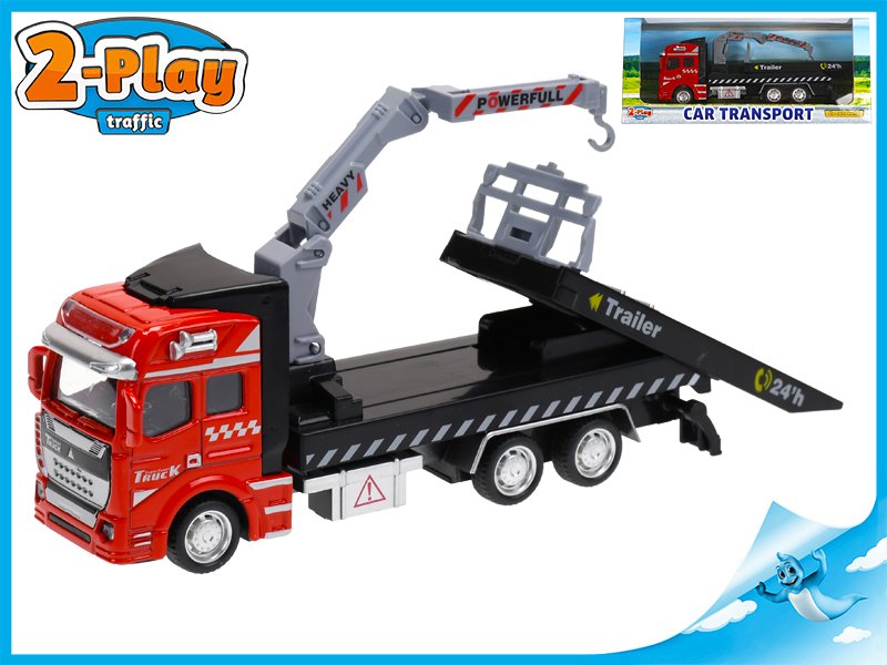 Auto přepravní na auta 19cm kov na zpětný chod v krabičce