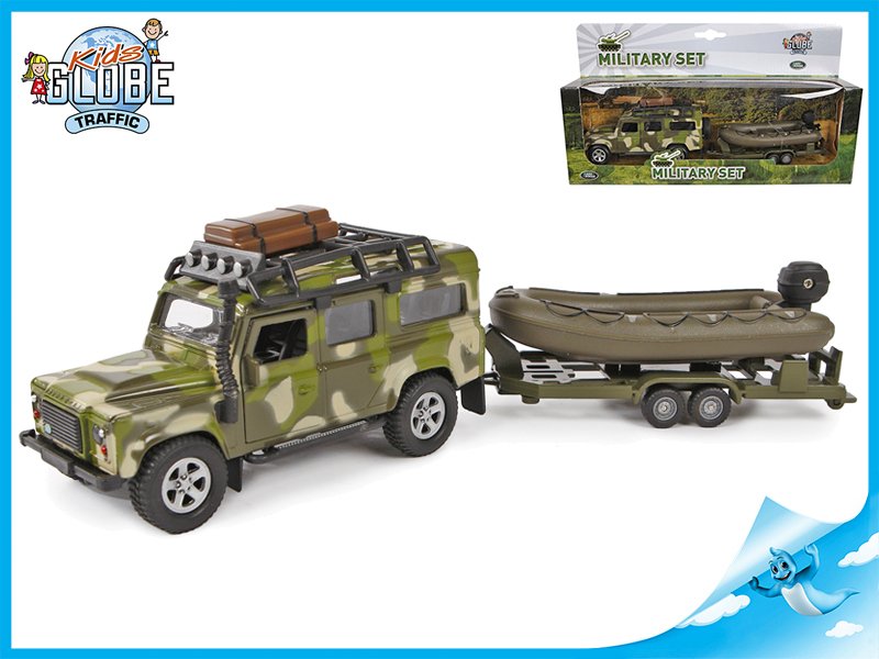 Land Rover 27cm kov zpětný chod s přívěsem a lodí v krabičce