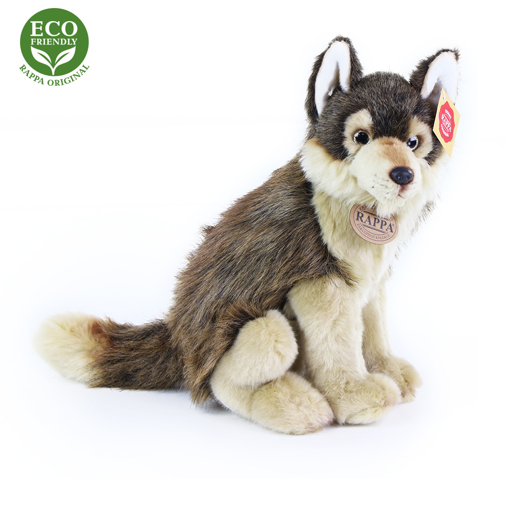 Plyšový vlk sedící, 28 cm ECO-FRIENDLY      