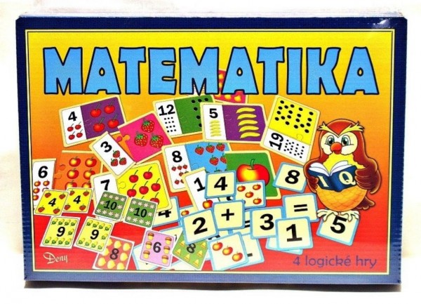 Matematika 4 logické hry společenská hra v krabici 29x20x4cm