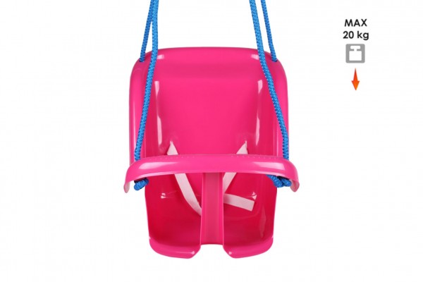 Houpačka Baby plast růžová nosnost 20kg 35x38x39cm 24m+
