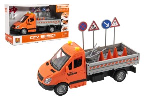 Auto silniční údržba plast 25cm na setrvačník na baterie se zvukem se světlem v krabici 32x19x12cm Auto silniční údržba plast 25cm na setrvačník na baterie se zvukem se světlem v krabici 3
