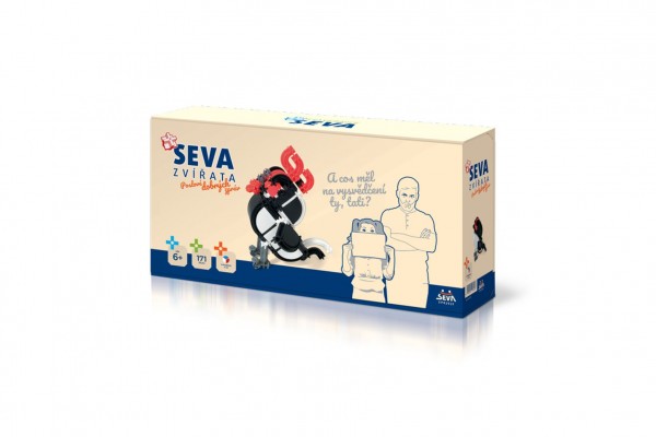  Stavebnice SEVA ZVÍŘATA Poslové dobrých zpráv plast 171ks v krabici 31,5x16,5x8cm