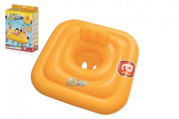 Baby kruh nafukovací pro bezpečné plavání Swim Safe žlutý 76x76 cm v krabici 19x27,5cm od 1-2 let