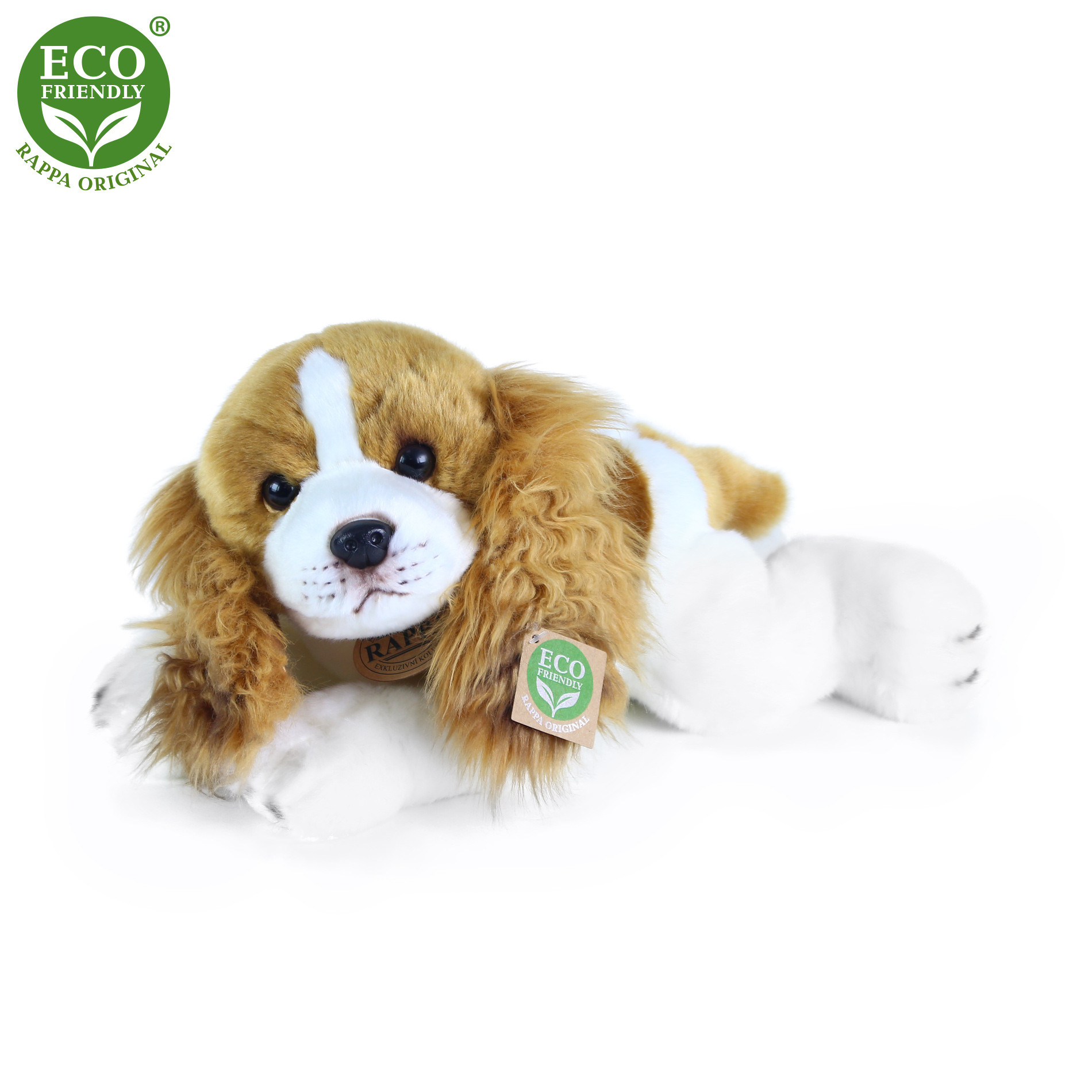 Plyšový pes Kavalír King Charles španěl ležící 30 cm