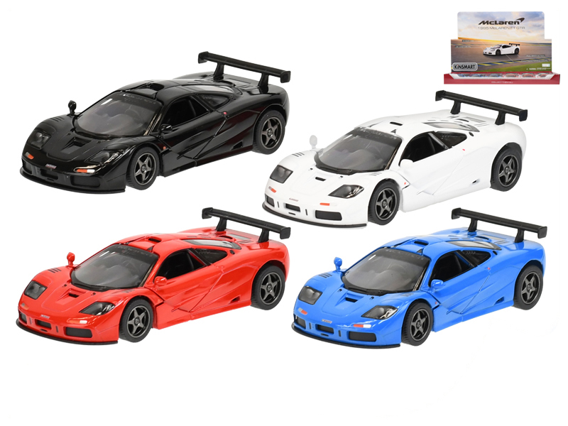 Auto McLaren F1 GTR 1:34 kov na zpětný chod 4barvy