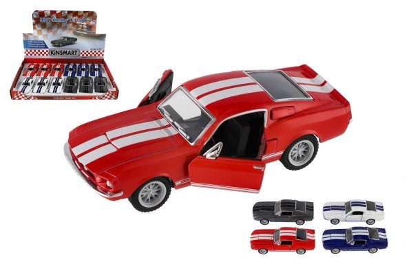 Auto Kinsmart Shelby GT-500 kov/plast 13cm na zpětné natažení 4 barvy
