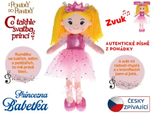 Panenka Princezna Babetka 35cm měkké tělo na baterie česky zpívající 0m+ na kartě