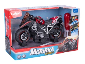 Motorka 20cm na baterie na setrvačník šroubovací se světlem a zvukem v krabičce