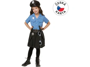 Šaty na karneval - policistka, 92-104 cm