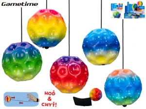  Gametime míček pěnový 6cm vracející se 5barev v sáčku 12ks v DBX