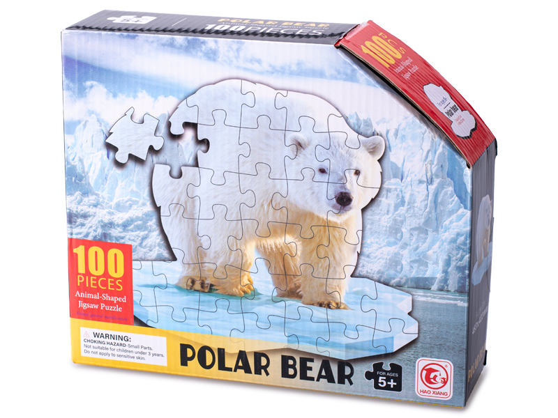  Puzzle 48x42cm lední medvěd 100dílků v krabičce