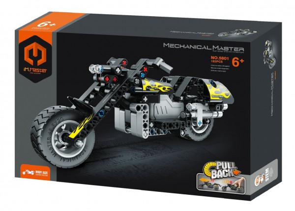 iM.MASTER motorka na zpětné natažení plast 183 dílků v krabici 29x20x6cm