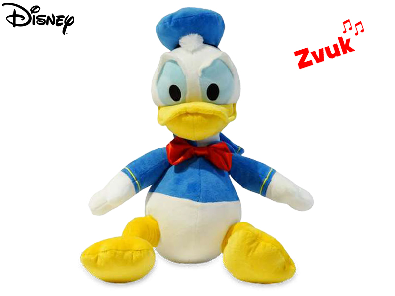  Kačer Donald plyšový 24cm na baterie se zvukem 12m+
