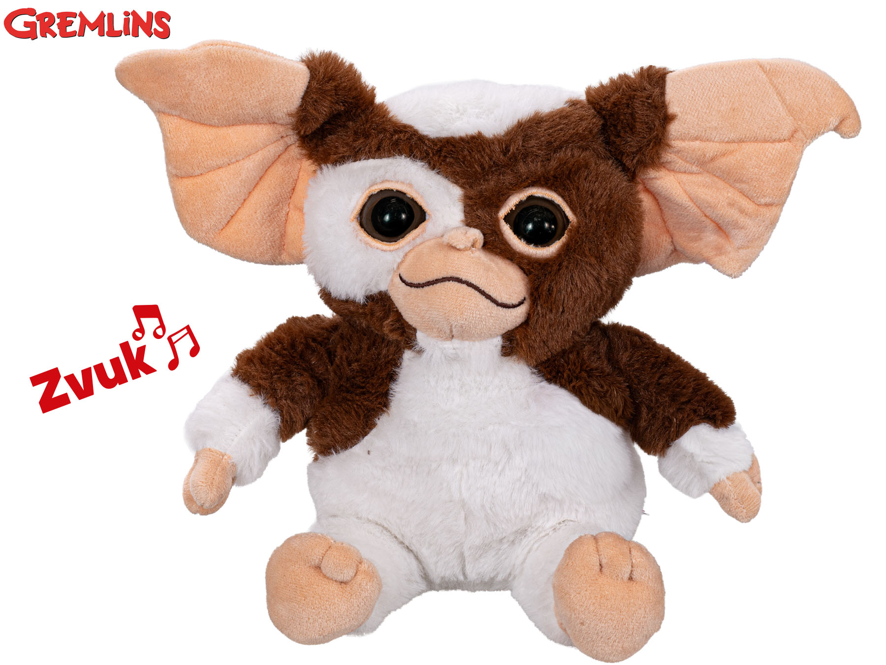  Gremlins Gizmo plyšový 25cm sedící na baterie se zvukem 10m+