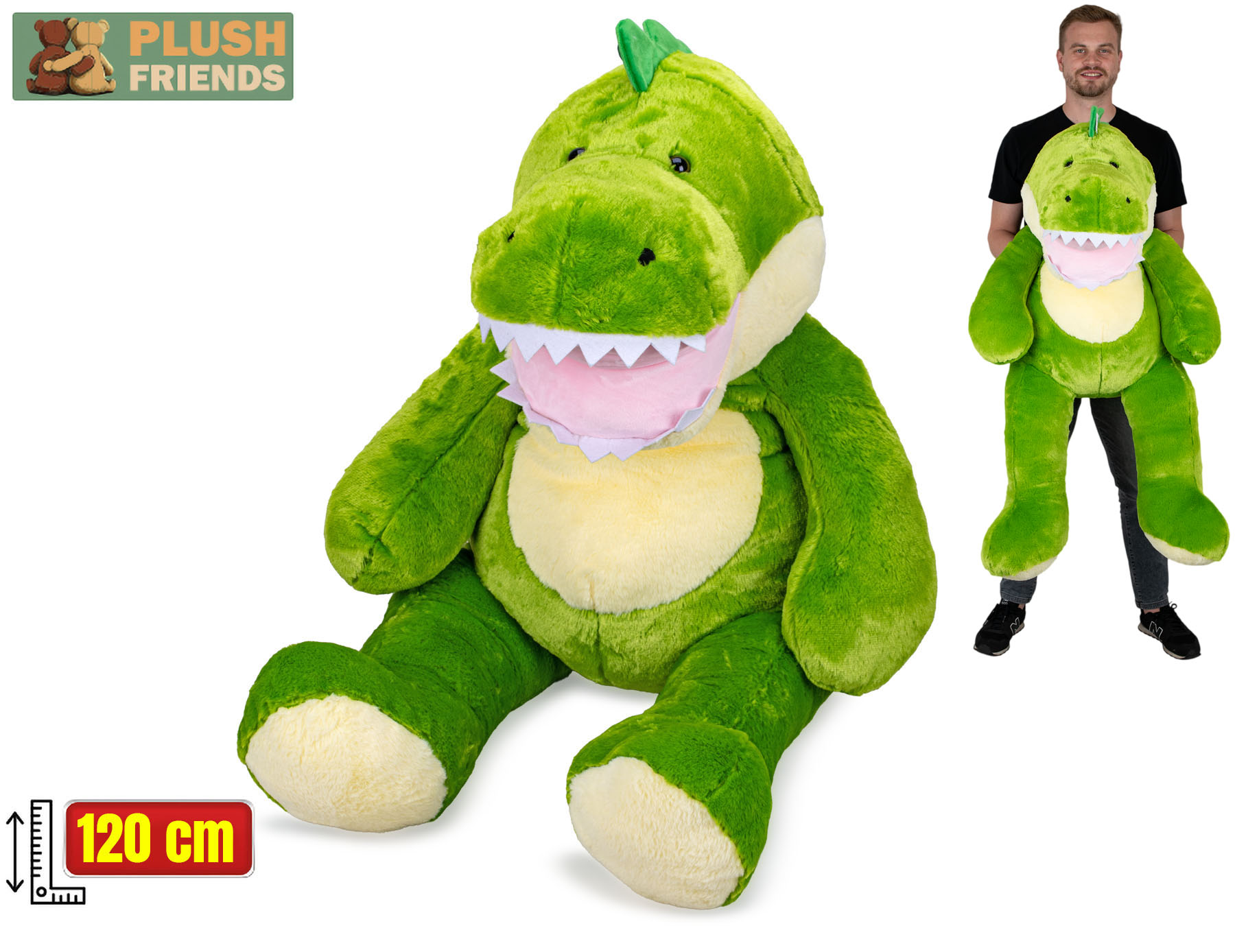  Plush Friends dinosaurus plyšový 120cm sedící 0m+