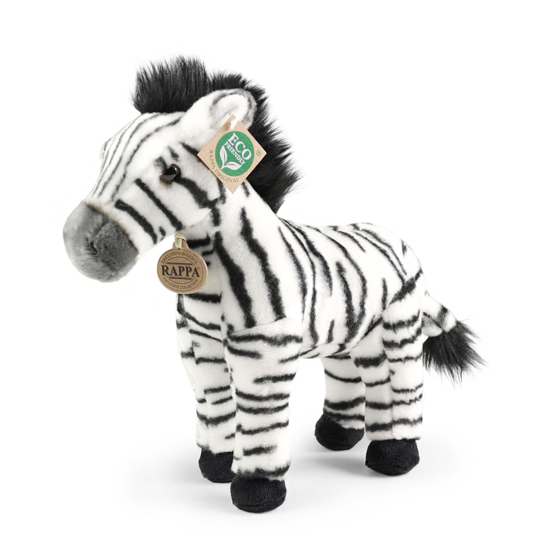 Plyšová zebra stojící 30 cm ECO-FRIENDLY      