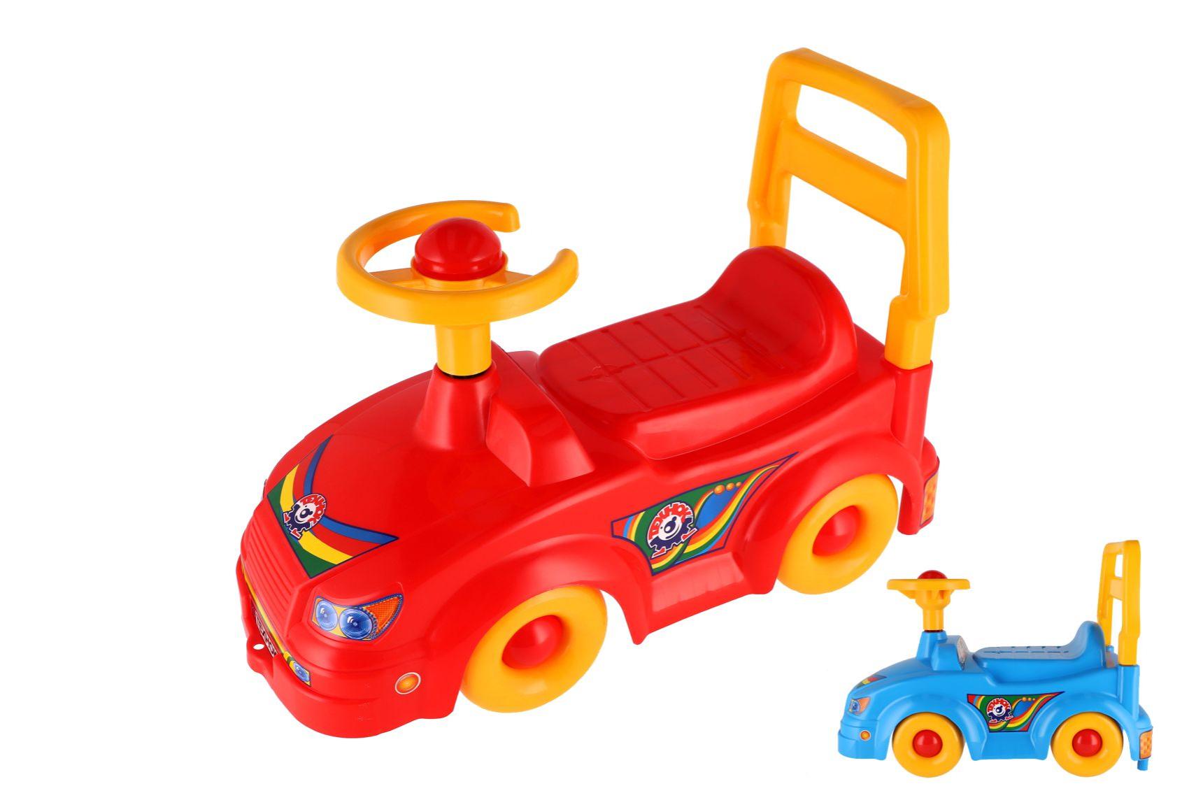  Foto 360° Odrážedlo auto plast 25x57x36cm 2 barvy v sáčku od 12 do 35 měsíců