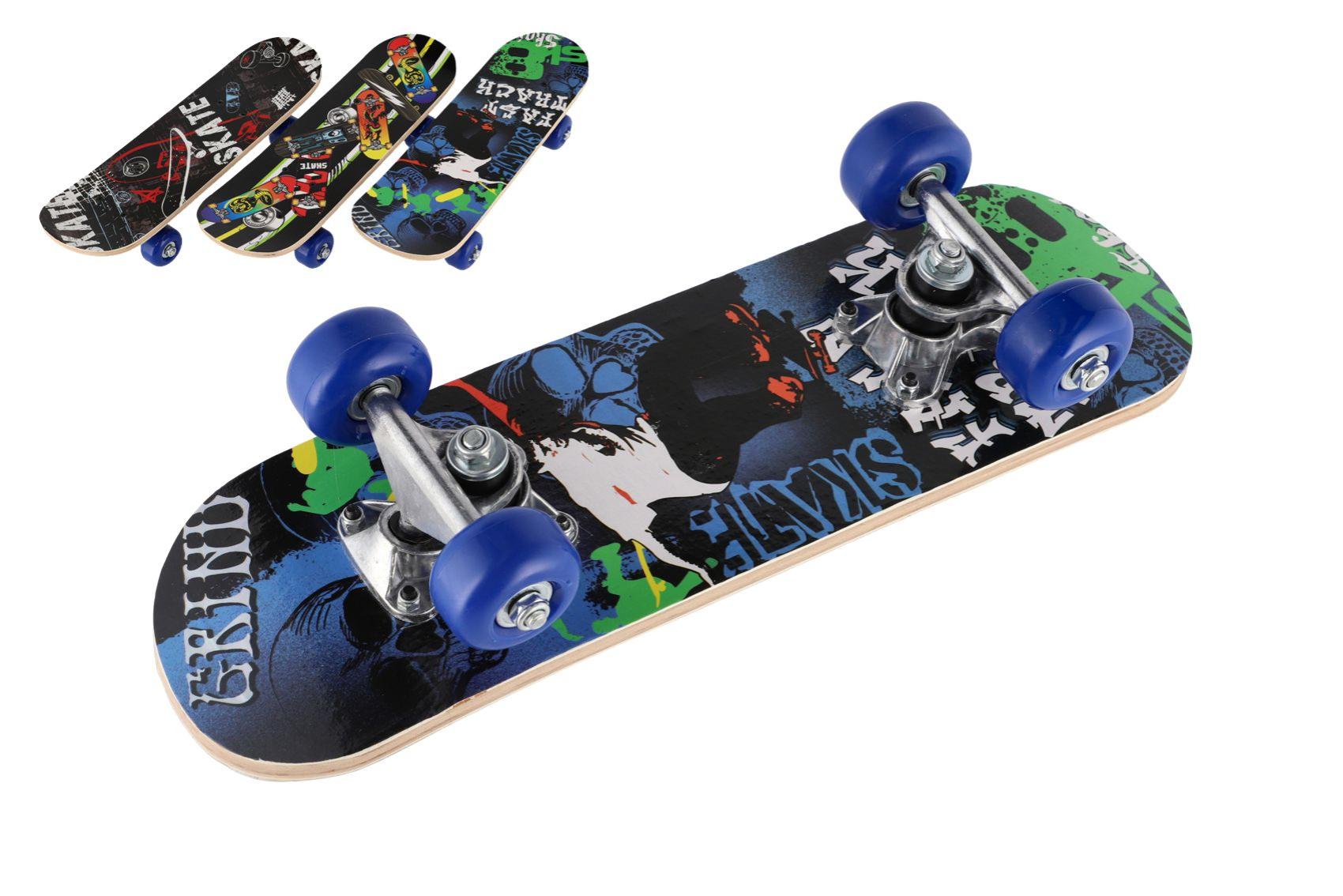 Novinka 18.3.2026 Foto 360° Skateboard drevěný 43cm 3 barvy ve fólii