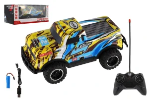 265800244 * Auto RC Pick-up terénní 27MHz plast 17cm dobíjecí pack+baterie v krabici 26x11x13cm