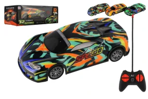 265800224 * Auto RC závodní 27MHz plast 20cm na baterie se světlem 3 barvy v krabici 27x10x13cm