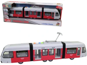Tramvaj na setrvačník, se světlem a hudbou, 48 x 10,5 x 16,5 cm