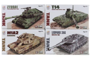 Stavebnice 4 druhy tank 24/ba