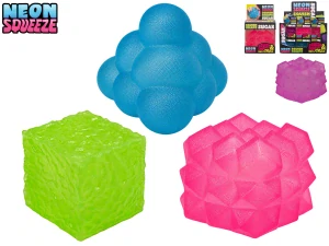264622304 * Neon Squeeze kostka strečová sugar 5,5cm 3druhy 4barvy v krabičce 