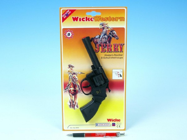 Pistole - Kapslovka Jerry 19cm 8 ran na kartě