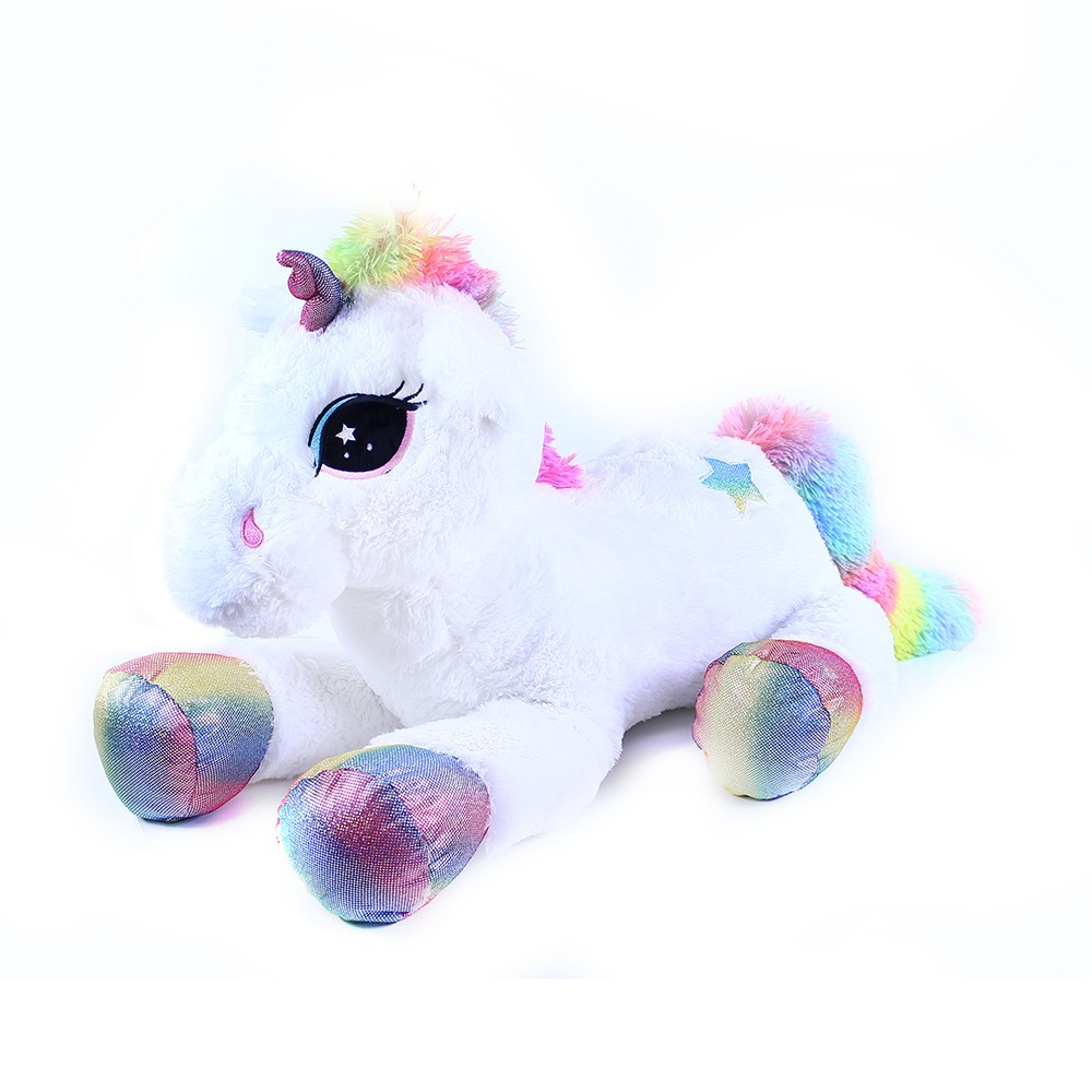 Velký plyšový bíly jednorožec Funkie 85 cm